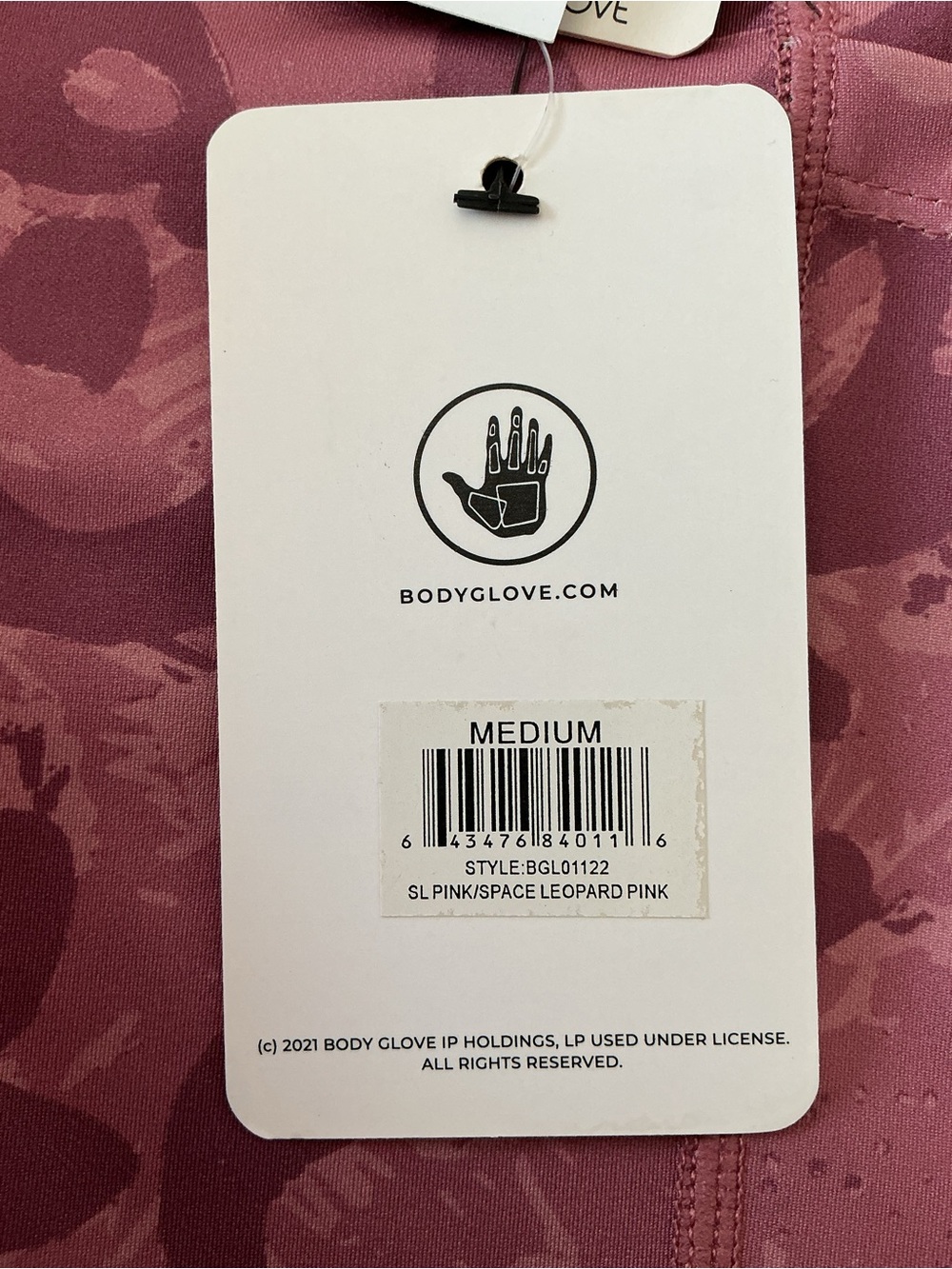 Body Glove M Pink Leopard Sports Bra High Rise Pocket Leggings Set NWT - Picture 12 of 13